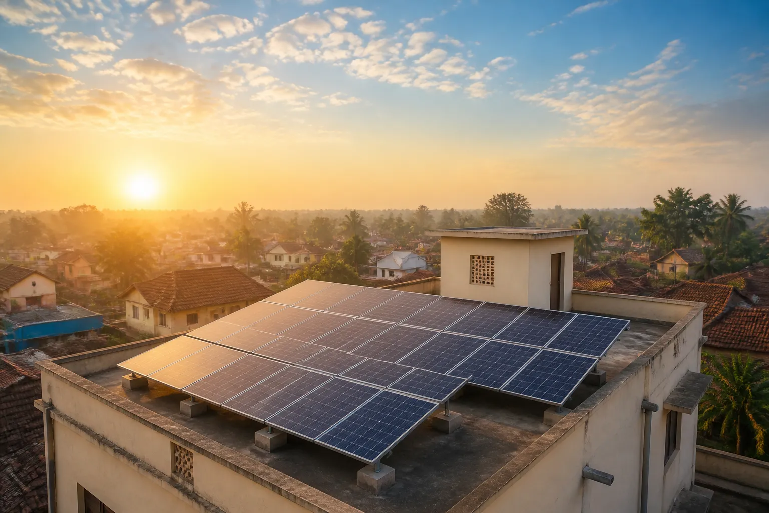 Residential rooftop solar panels installed by Arkasolar in Odisha